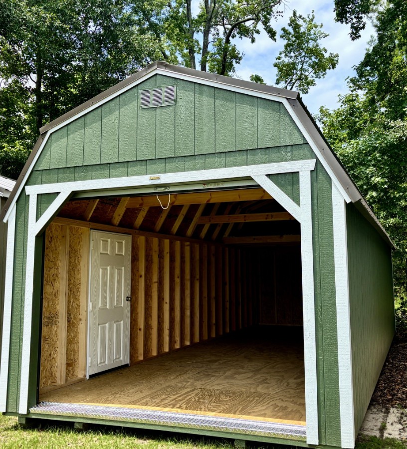 12x28 Lofted Barn 9' Garage Package